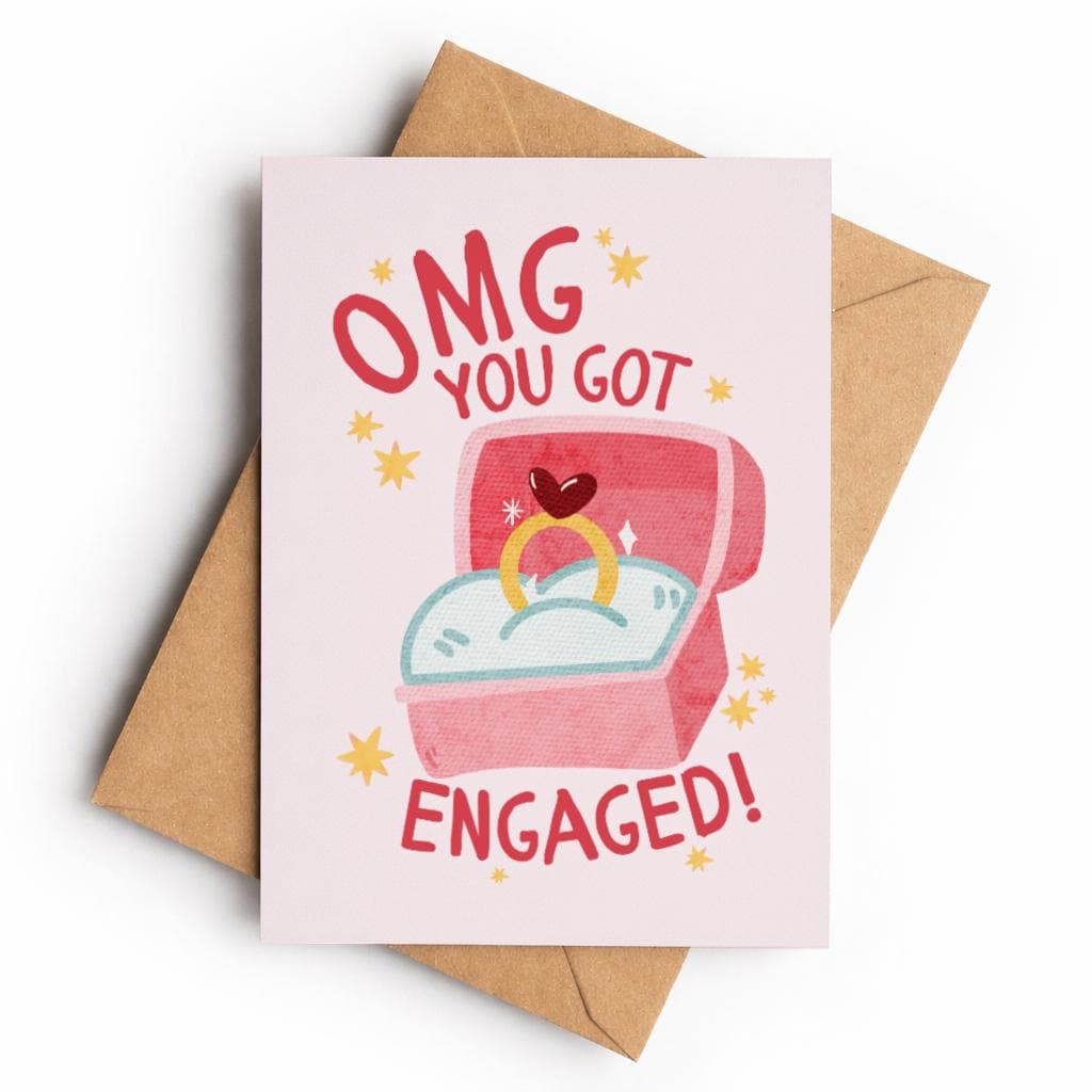 OMG You’re Engaged | Engagement Card - KtRose Designs