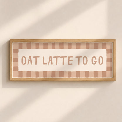 Oat Latte To Go | Slimline Art Print - KtRose Designs