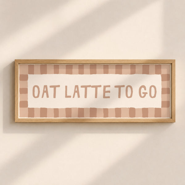 Oat Latte To Go | Slimline Art Print - KtRose Designs