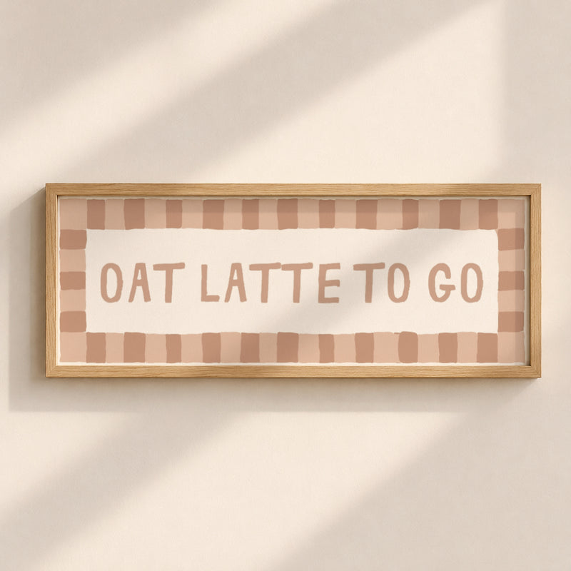 Oat Latte To Go | Slimline Art Print - KtRose Designs