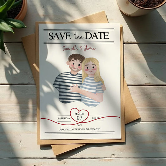 Newsflash Invite | Personalised Save The Date Invitations