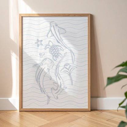 Just Keep Swimming | Art Print - KtRose Designs