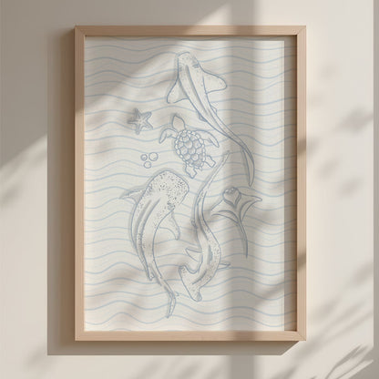 Just Keep Swimming | Art Print - KtRose Designs