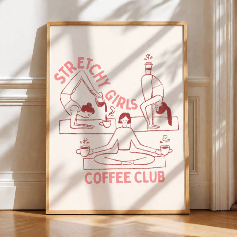Stretchy Girls Coffee Club | Art Print - KtRose Designs