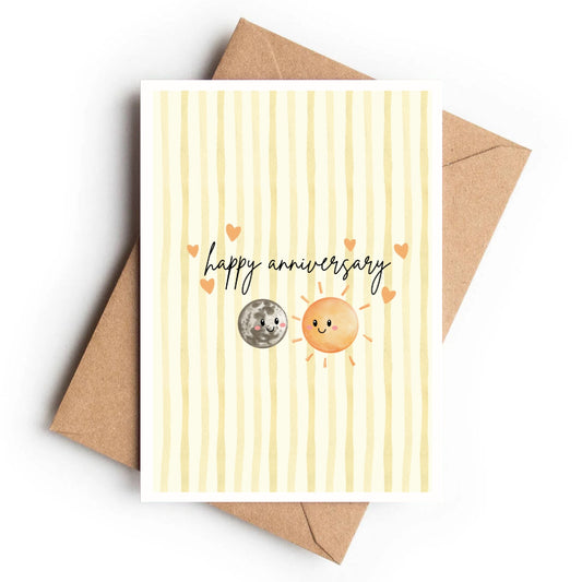 Anniversary Card | You’re My Sun & Moon - KtRose Designs
